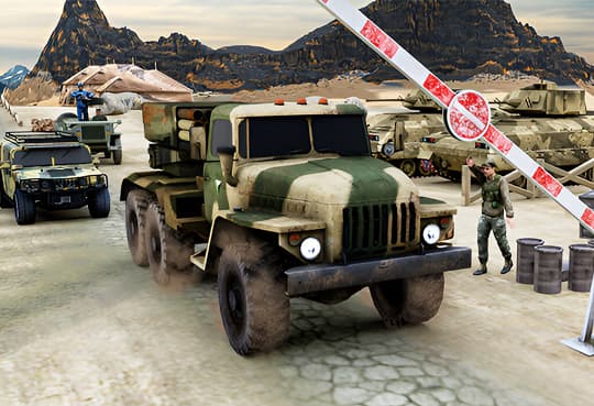 Army Machine Transporter Truck