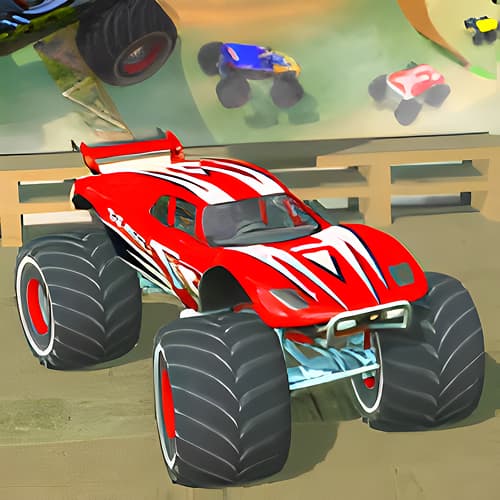 Mega Ramp Monster Truck Race